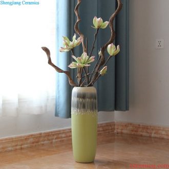 Color glaze kiln ceramic floor vase vase stylish sitting room hotel villa place large vases, flower arrangement