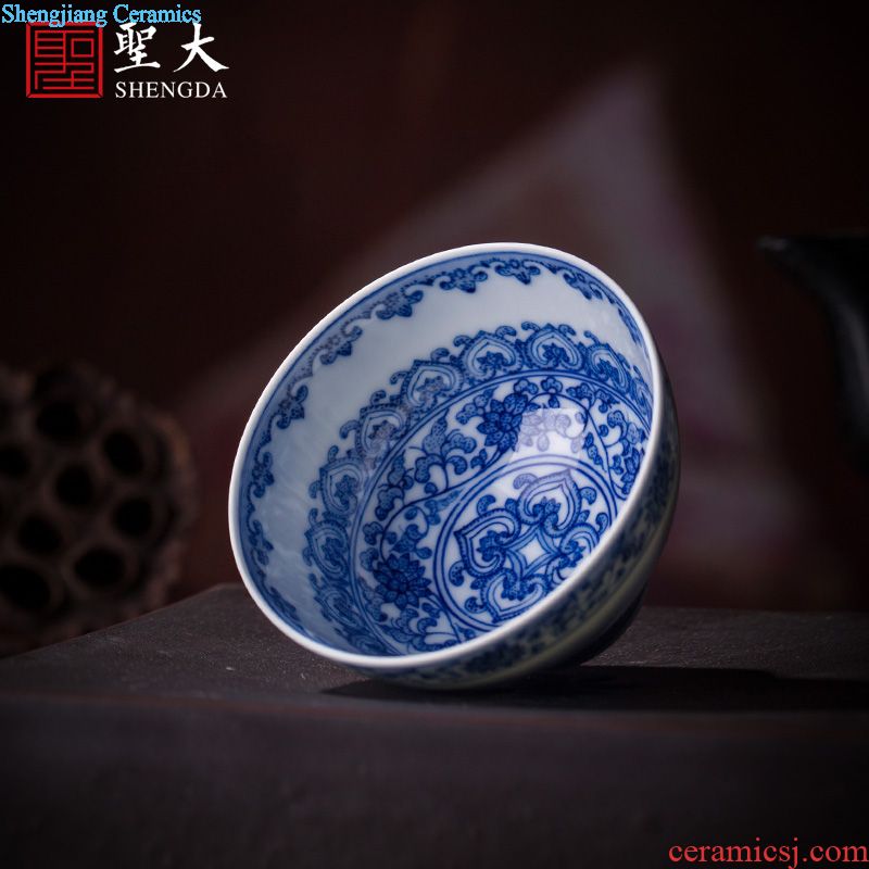 Holy big ceramic kung fu tea character hand-painted new colour twelve gold hair pin sample tea cup set of jingdezhen tea cups of hand