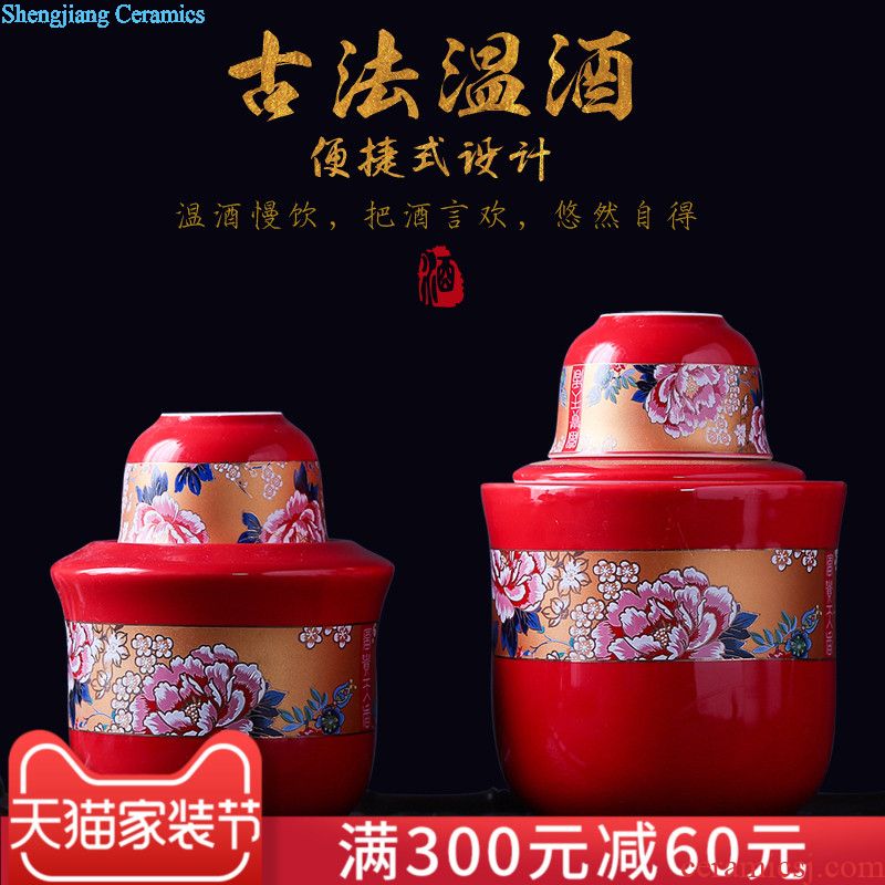 Archaize of jingdezhen ceramic wine jars home 20/50 jin put reserva medicine bottles of liquor cylinder tank seal pot