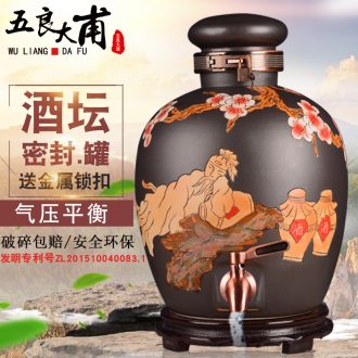 Jingdezhen ceramic jar At the end of the tea Bubble jars how it 10 jins 20 jins 30 jins of 50 kg is leading