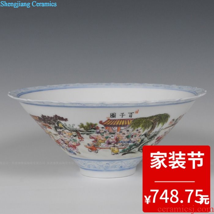 Jingdezhen ceramics hand-painted Chinese vase household adornment art crafts home sitting room adornment