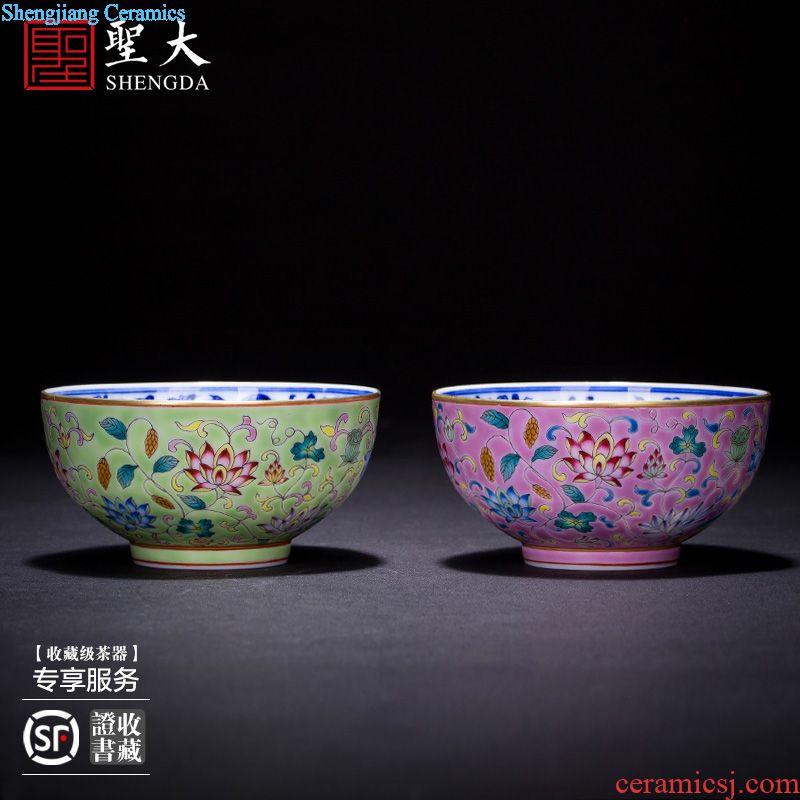 St big ceramic kung fu tea masters cup hand-painted micro book world the elephant sample tea cup jingdezhen tea cup