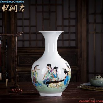 Huai embellish, jingdezhen ceramics famous masterpieces hand-painted scenery of blue and white porcelain vases, the sitting room of Chinese style household furnishing articles