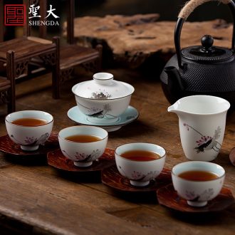 Sample tea cup individual cup of jingdezhen ceramic hand-painted porcelain "unique romance" set of cups all hand kung fu tea cups