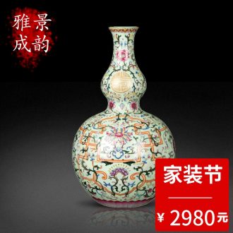 Jingdezhen ceramic new Chinese hand painted peony vase decoration place to live in the living room TV cabinet near China