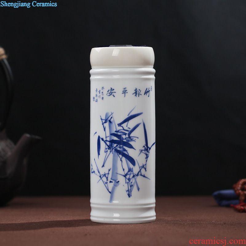 Jingdezhen ceramic cup with cover glass ceramic mug cups office household porcelain gifts dragon cup boss cup