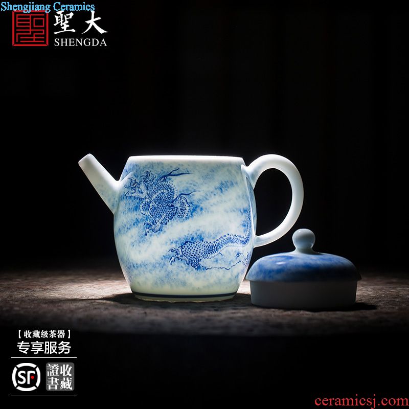 Holy big ceramic teacups hand-painted pastel peach individual cup sample tea cup all hand jingdezhen tea master cup