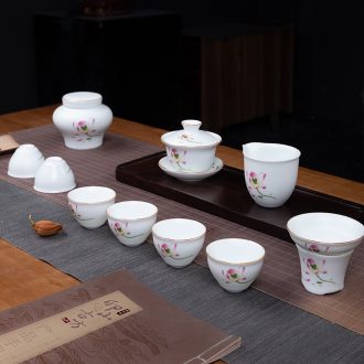 , new dishes suit household dish bowl European ceramic bone China jingdezhen Chinese court dishes tableware