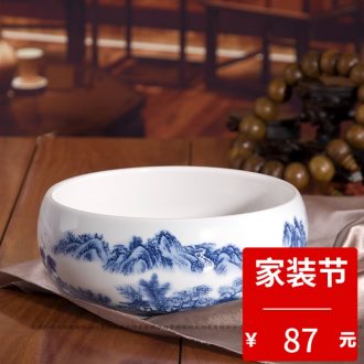 Jingdezhen ceramic POTS sub storage tanks large household adornment storage with cover pot rice caddy is received