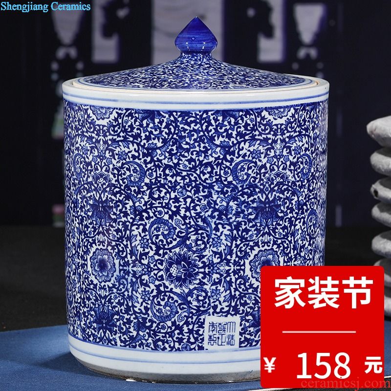 Jingdezhen ceramics China red vase furnishing articles sitting room flower arranging creative rooster home decoration of Chinese style three-piece suit