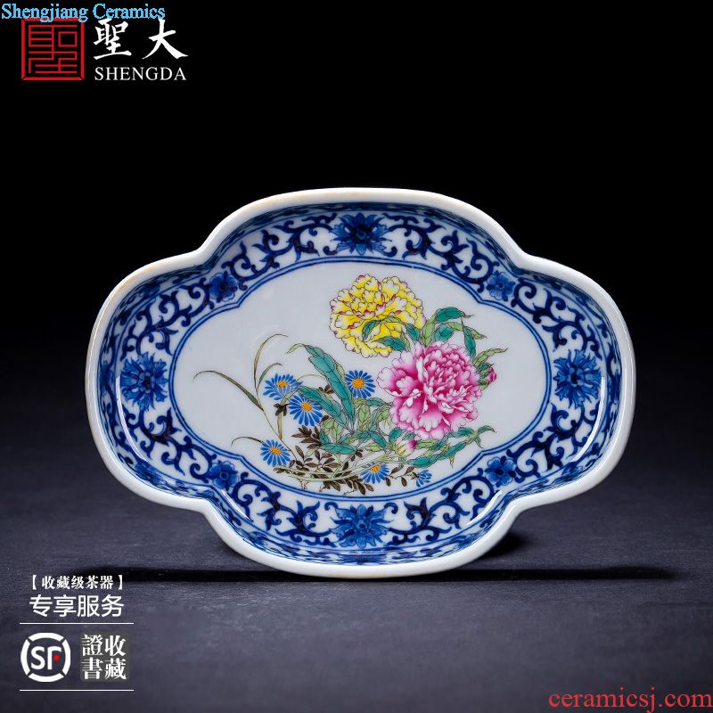 Kung fu tea ceramic sample tea cup hand-painted master cup all hand perfectly playable cup of blue and white porcelain jingdezhen tea cup