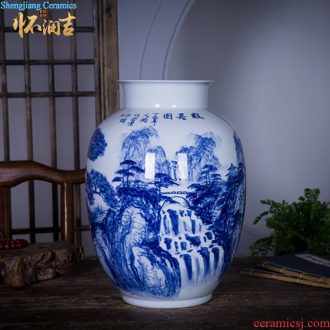 Huai embellish hand-painted porcelain vase painting characters, jingdezhen ceramics collection ceramic culture decorative vase