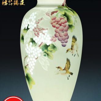 Grilled jingdezhen ceramics furnishing articles imitation qing qianlong pastel flowers mei bottles of dried flower vases, house sitting room adornment ornament