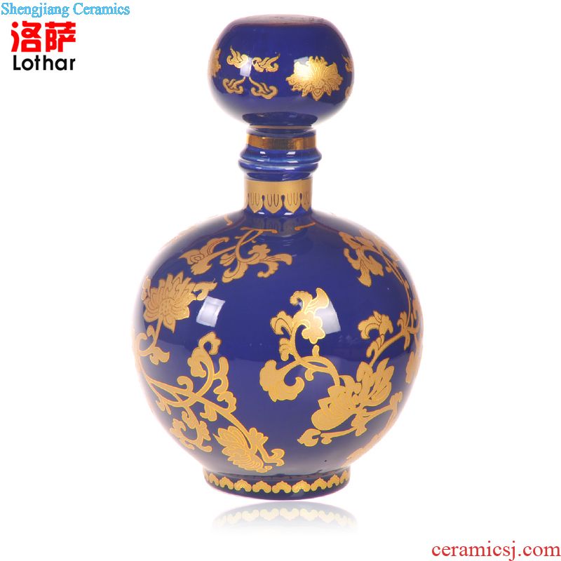 Jingdezhen ceramic bottle 1 catty empty wine bottle wine pot home decoration sealed bottles of liquor bottles of wine jar