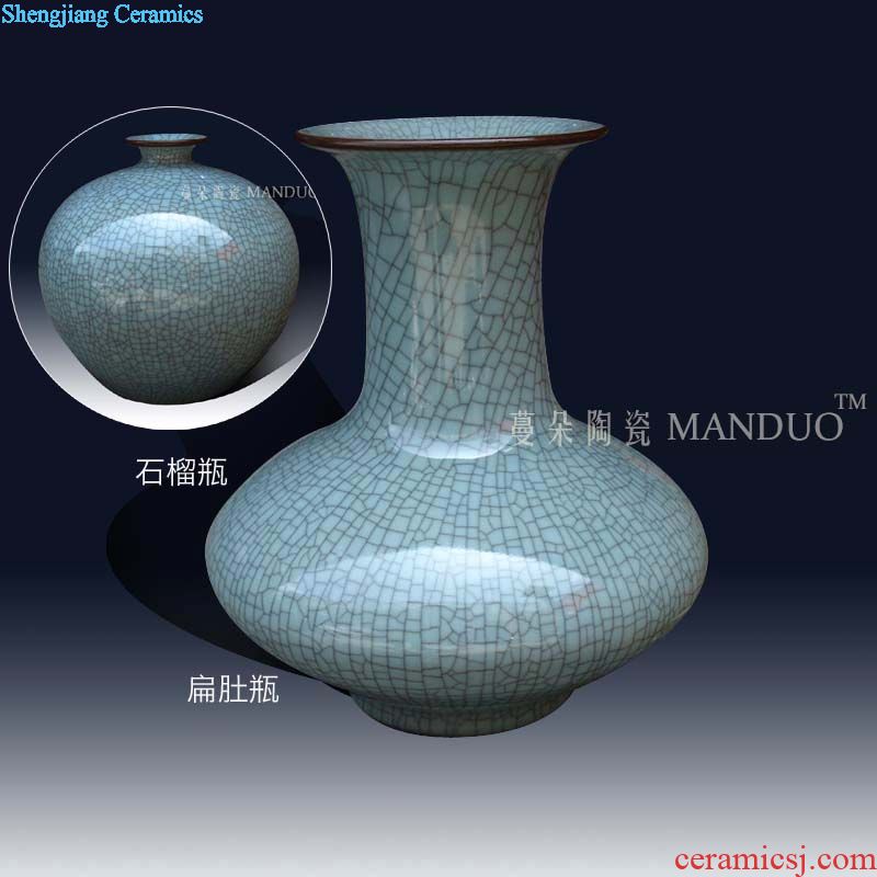 Tendril flower high-grade ceramic celadon porcelain rich ancient frame furnishing articles 10-14 cm high decorative vase a vase