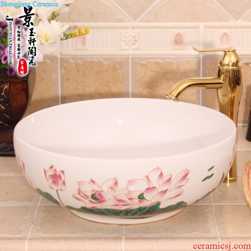 JingYuXuan jingdezhen ceramic art basin stage basin sinks the sink basin birdbath sapphire blue diamond