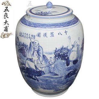 Five good big just jingdezhen ceramic bottle is 15 kg art collection hand-painted big capacity of the bottle