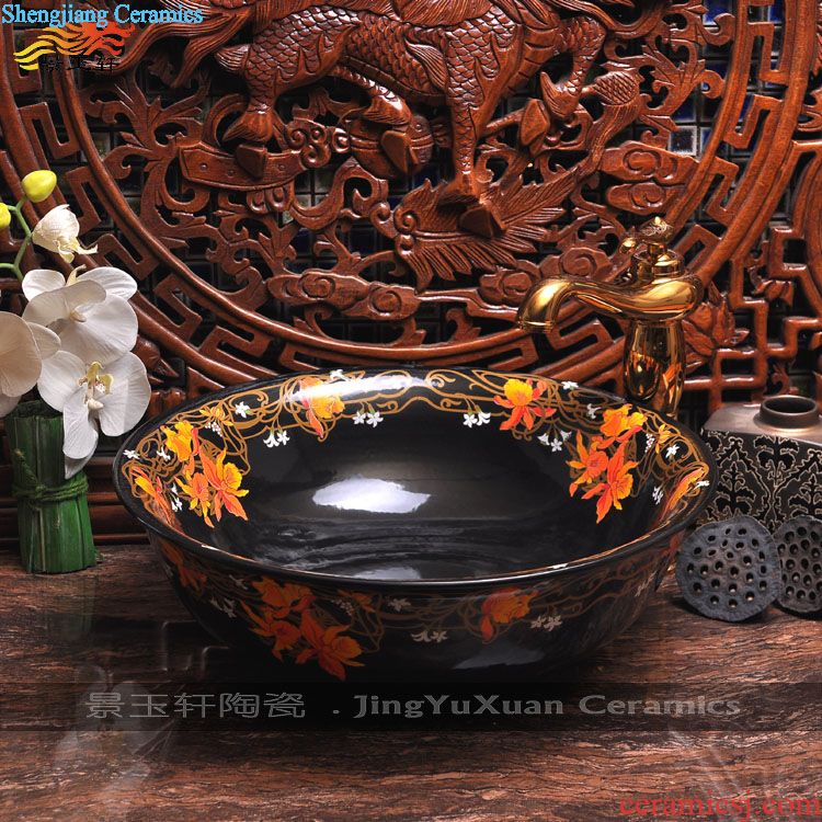 JingYuXuan jingdezhen ceramic art basin stage basin sinks the sink basin birdbath archaize lotus flower