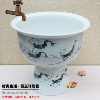 JingYuXuan jingdezhen ceramic art mop mop pool pool sewage pool thread pool cracks under the mop bucket