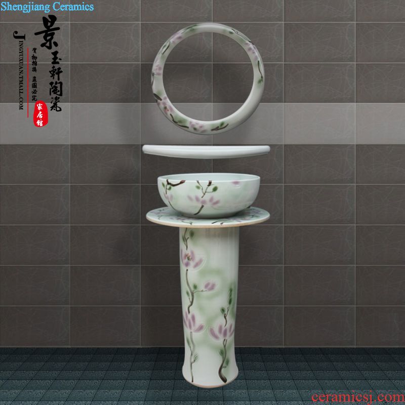 White jingdezhen JingYuXuan ceramic wash basin stage basin sink art basin that wash a face white trumpet painstakingly