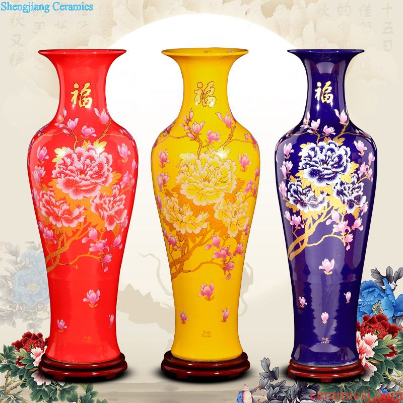 Jingdezhen ceramic hand-painted powder enamel vase place to live in the sitting room of new Chinese style flower arranging porcelain decorative arts and crafts