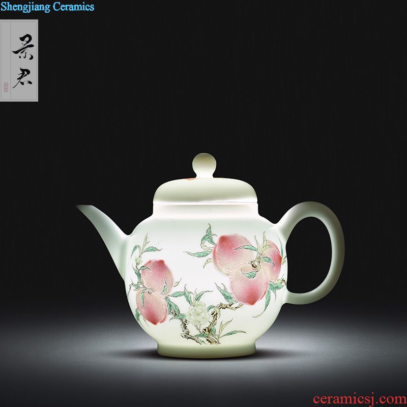 Jingdezhen ceramics with Japanese slag on water bucket small tea to wash water jar is large white tea tea accessories