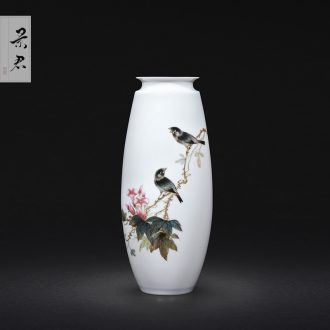 Master of jingdezhen ceramics hand-painted colored enamel Chinese vase furnishing articles sitting room porch decoration ceramics handicraft