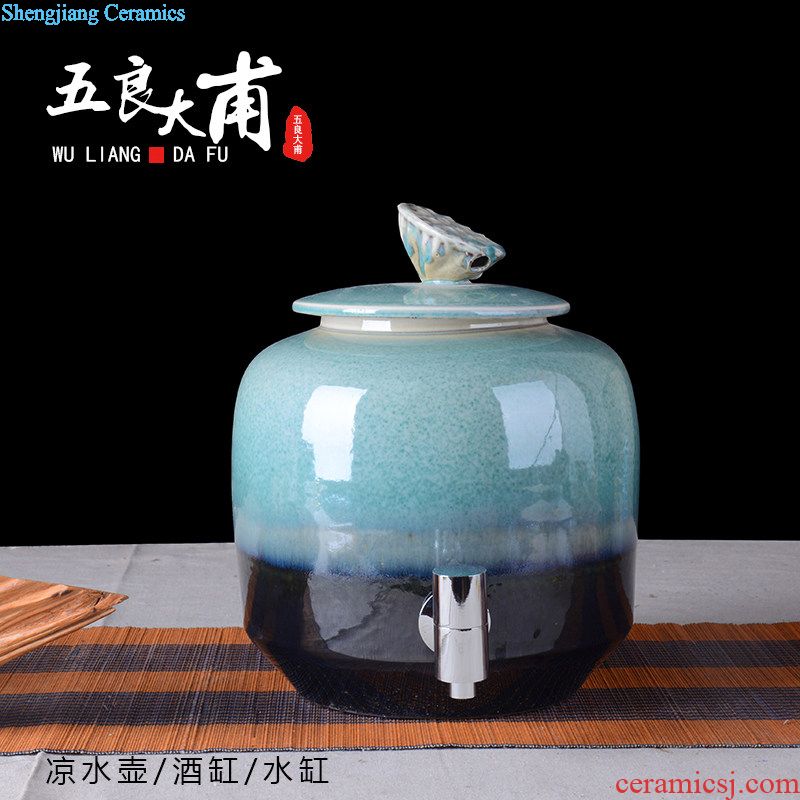 Jingdezhen archaize jar 10 jins 20 jins 30 jins 50 kg to big it household GuanPing sealing ceramic liquor