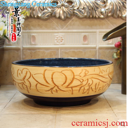 JingYuXuan jingdezhen ceramic basin on the riches and honor peony flowers art basin sinks the sink basin