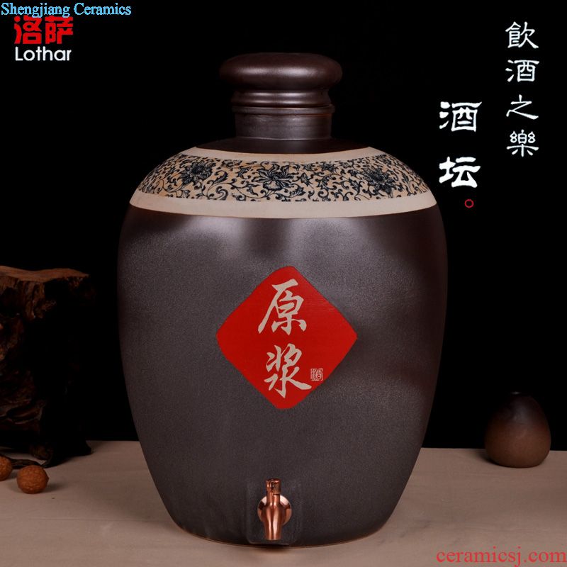 Temperature wine pot bottles of jingdezhen ceramics Yellow rice wine liquor cup hot warm hip flask gift wine he drank furnace