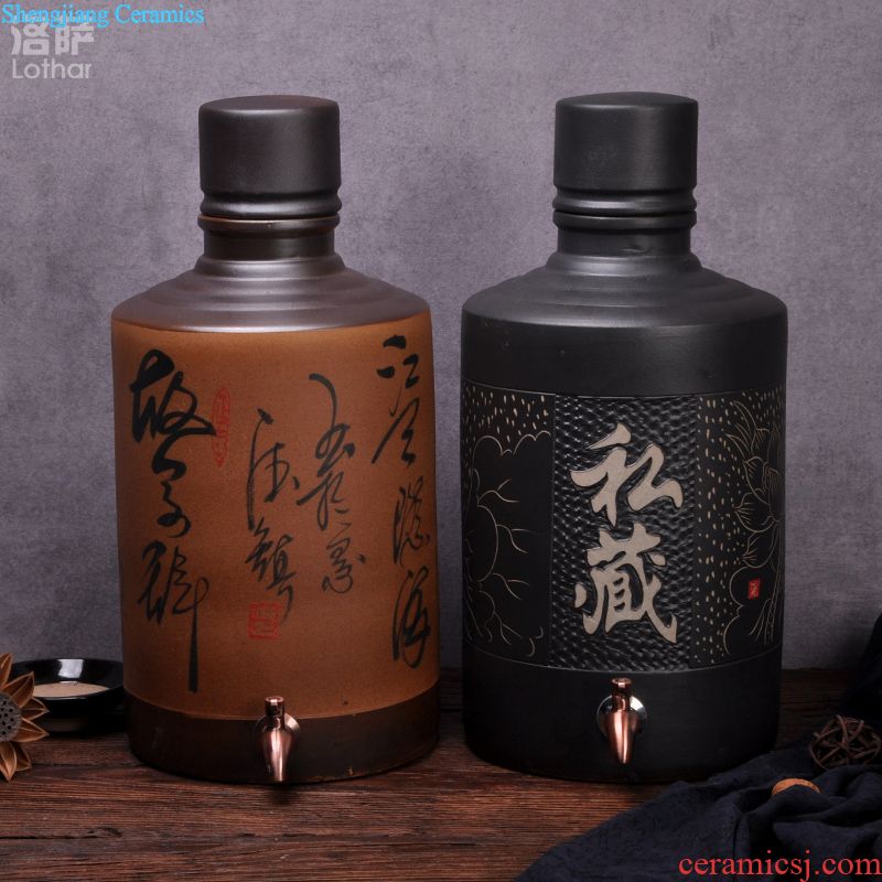 Jingdezhen ceramic jars 5 jins of 10 jins liquor bottle wine jar pot medicine bottle dip waxberry wine