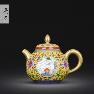 JingJun Jingdezhen ceramic cups sweet pure white glaze three manual tureen kung fu tea tea tureen