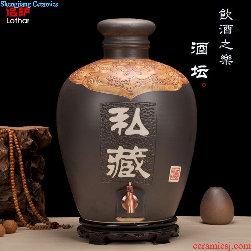 Jingdezhen ceramic jars 10 jins 20 jins 30 jins 50 kg foam bottle wine bottle it storing wine cask wine jars