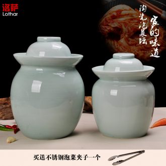 Jingdezhen ceramic jar keep it sealed aged 30 jin wine GuanPing white bubble jars of household