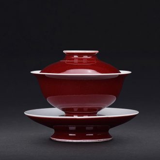 Hand-painted JingJun jingdezhen ceramics powder enamel rooster all hand sample tea cup cup master of kung fu single cup