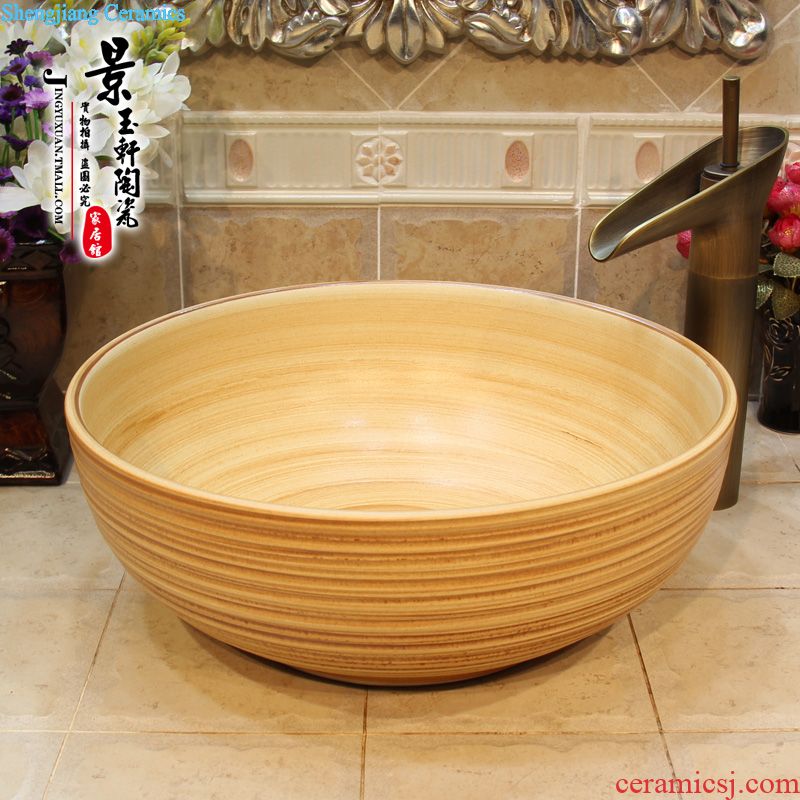 JingYuXuan jingdezhen ceramic art basin stage basin sinks the sink basin basin ombre black gold