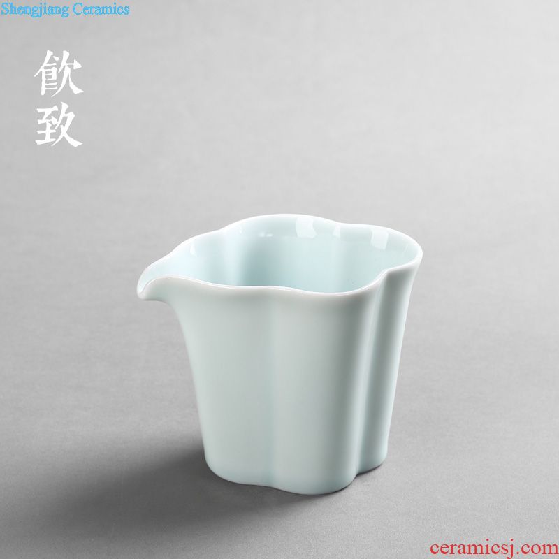 Drink to wash antique blue and white porcelain xuan grain tea wash the ceramic cup tea with tea zero accessories
