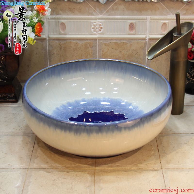 Jingdezhen ceramic small 30-centimeter crack ice may mop pool mop pool mop bucket under the sink