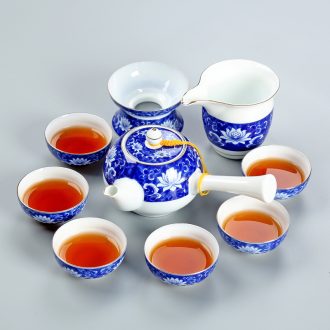 Your kiln tea set to open the slice is young brother kiln porcelain porcelain of a complete set of kunfu tea glass teapot