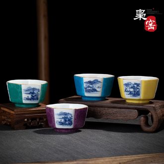 Your kiln jingdezhen ceramics slicing the manual master cup single cup snow teacups hand-painted personal kung fu master cup