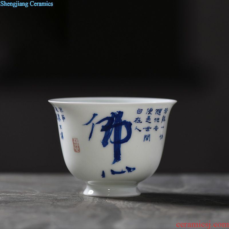 JingJun Jingdezhen porcelain enamel colour all hand sample tea cup kung fu tea cup ceramic cup personal Lord