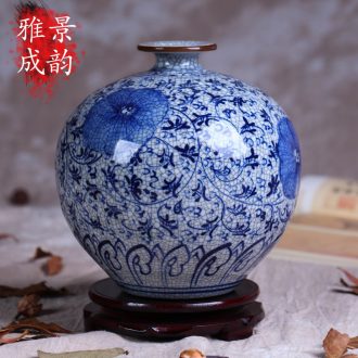 Jingdezhen ceramic vases, new classical Chinese style furnishing articles red decorations sitting room creative retro flower arrangement