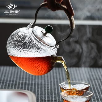 Three frequently hall master hand lettering white jade porcelain teapots Jingdezhen kung fu tea teapot single little teapot