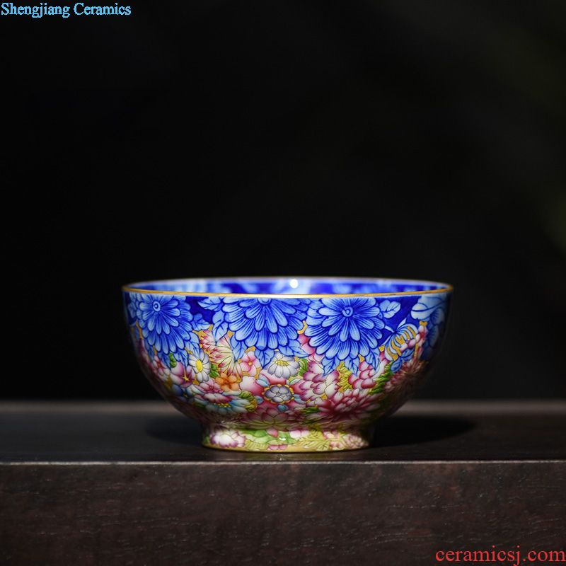 JingJun Jingdezhen ceramic blue youligong all hand sample tea cup Kung fu tea cups masters cup