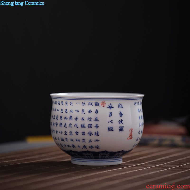 JingJun Jingdezhen ceramics hand-painted kung fu tea pot Blunt pot of tea tea pot of ink in the 1