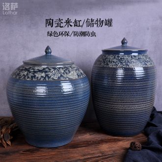 Jingdezhen ceramic jars 50 kg protoplasmic wine bottle it sealed jar of wine bottle wine jar can take leader