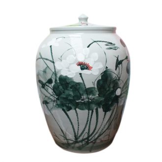 Jingdezhen barrel ricer box ceramic storage tank storage cylinder with a lid gulp insect-resistant moistureproof grain flour cylinder cylinder