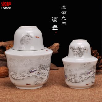 Jingdezhen ceramic jars it bubble wine bottle wine jar 10 jins 20 jins 30 jins of 50 kg bottle altar