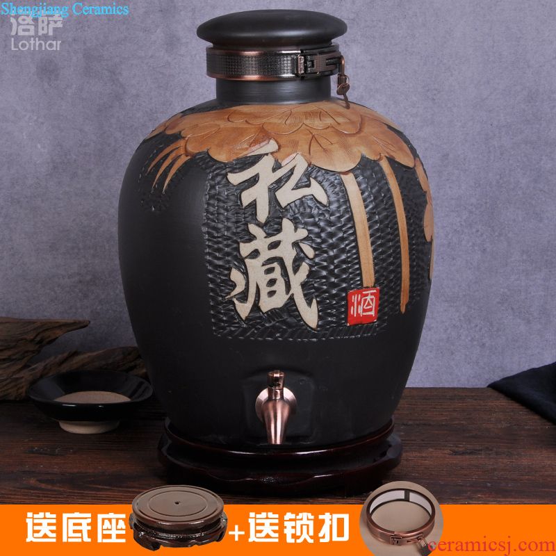 Jingdezhen ceramic bottle sealed jars 1 catty empty wine bottle liquor gift household small jar with gift box