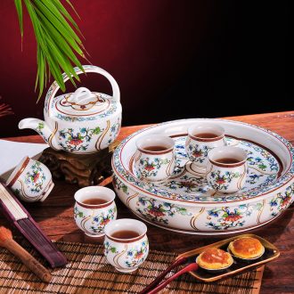 Jingdezhen ceramic kung fu tea set suit household of Chinese style tea tea ware gift boxes tea with a complete set of office